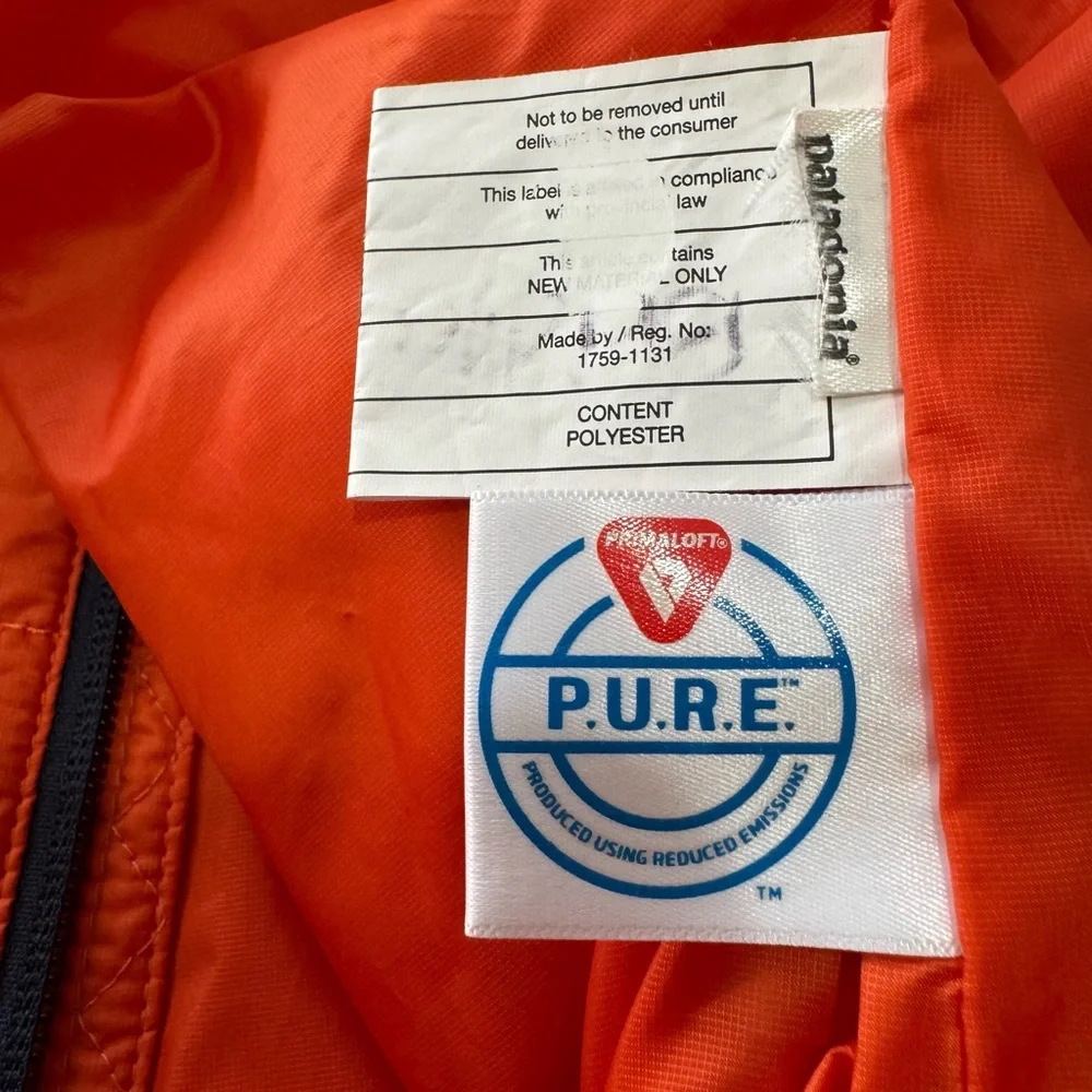 Patagonia Men’s Orange Nano Puff Vest Size Small - Picture 8 of 10